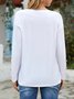 Plain Cotton Blends Shirt & Top
