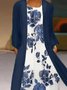 Floral Casual Loose Long Sleeve Women Dress
