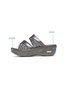 Glitter Shiny Panel Platform Heel Sandals