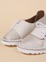 Vintage Contrast Panel Lace-Up Shoes