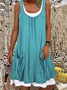 Cotton Casual A-Line Knitting Dress
