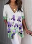 Cotton Casual Short Sleeve Tops