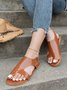 Lizard Faux Leather Thong Sandals