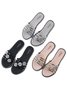 Women's Summer Fashion Flower Beach Shoes Sandals Flat Casual Flip Flop