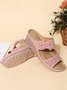 Hollow Three-dimensional Flowers Comfortable Casual Slippers