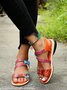 Vintage Multicolor Flower Ethnic Velcro Sandals