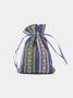 Vintage Print Ethnic Cotton Sack Bag Drawstring Drawstring Storage Bag