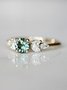 Emerald Zircon Diamond Ring Wedding Engagement Ring