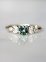 Emerald Zircon Diamond Ring Wedding Engagement Ring