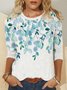Floral Casual Crew Neck T-Shirt