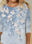 Floral Crew Neck Casual T-Shirt