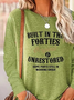 Crew Neck Text Letter Loose T-Shirt