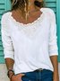 Casual Crew Neck Plain Top