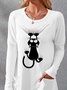 Casual Cotton-Blend Loose T-Shirt