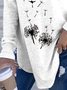 Dandelion Cross Neck Plain Buttoned Long sleeve Tunic