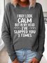 Crew Neck Loose Raglan Sleeve Casual Sweatshirt