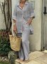 Linen Plain Two Piece Set