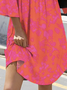 Casual Abstract Autumn Micro-Elasticity Daily Skirt T-Shirt Dress A-Line Regular Dress for Women