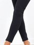 Women Plain Simple Autumn Polyester Regular Fit Elastic Band Legging Regular Regular Size Casual Pants