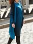 Casual Ombre Autumn Natural Daily Loose Jersey Coat With Skirt Regular Size Two Piece Sets for Women