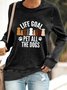 Casual Text Letters Loose Sweatshirts