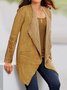 Geometric Casual Winter Polyester Micro-Elasticity Daily Loose Long sleeve Regular Other Coat for Women