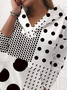 Women Polka Dots Casual Winter Polyester Micro-Elasticity Long sleeve H-Line Regular Regular Size Sweatshirts