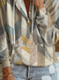 Geometric Casual Autumn Hoodie Daily Loose Long sleeve H-Line Regular Sweatshirt for Women
