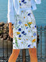 Floral Autumn Urban Spandex Zipper Mid Waist H-Line Regular Regular Size Two Piece Sets for Women