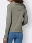 Women Casual Plain Winter Natural Regular Fit Open Front Regular H-Line Regular Size Jacket