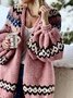 Casual Ethnic Winter Natural Micro-Elasticity Loose Long sleeve Wool/Knitting Regular Size Sweater Coat for Women