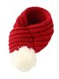 Christmas Pet Dogs Cats Handmade Crochet Pom Poms Red Scarf Holiday Party Pet Decorations