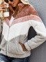 Women Casual Color Block Winter Natural Micro-Elasticity Loose Long sleeve Regular Regular Other Coat