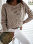 Plain Casual Wool/Knitting Sweater