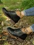 Casual Simple Plain Martin Combat Boots
