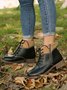 Casual Simple Plain Martin Combat Boots