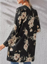 Casual Loose Floral Other Coat