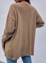 Casual Plain Loose Sweater Coat