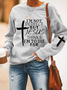 Casual Loose Text Letter Sweatshirt
