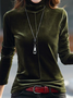 Urban Loose Turtleneck Plain T-Shirt