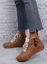 Casual Knitting Stitching Warm Cashmere Short Boots