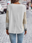 Split Joint Casual Cotton-Blend Regular Fit Sweatshirt