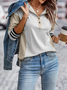 Split Joint Casual Cotton-Blend Regular Fit Sweatshirt