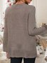Loose V Neck Casual Sweatshirt