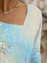 Oversized Long Sleeve T-Shirt with Gradient Design