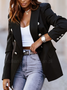 Buttoned Loose Casual Cotton-Blend Blazer