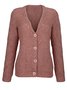 Yarn/Wool Yarn V Neck Regular Fit Sweater Coat