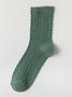 Casual Retro Twist Pattern Warm Wool Socks Autumn and Winter Socks