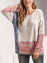 Yarn/Wool Yarn Color Block Sweater