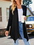 Cross Neck Casual Plain Other Coat